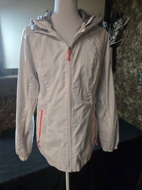 ZeroXposur White & Grey Utility Jacket with Coral Accents